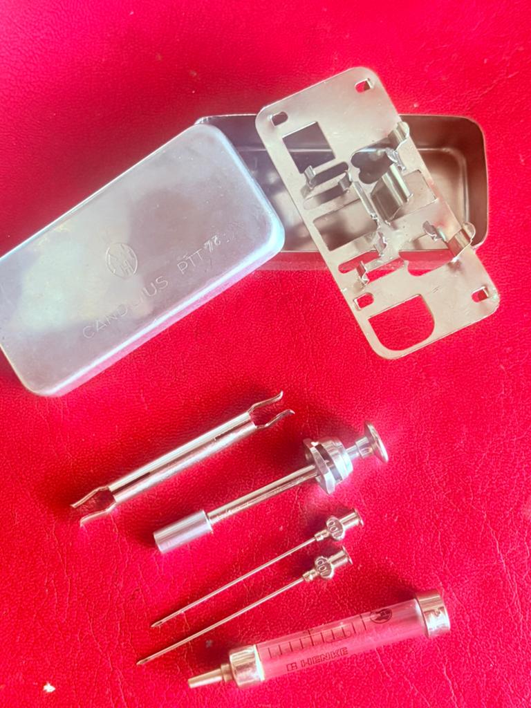 Zeldzame Antieke Henke Injectiespuit 1ml – Complete PTT Set, Ophalen of Verzenden