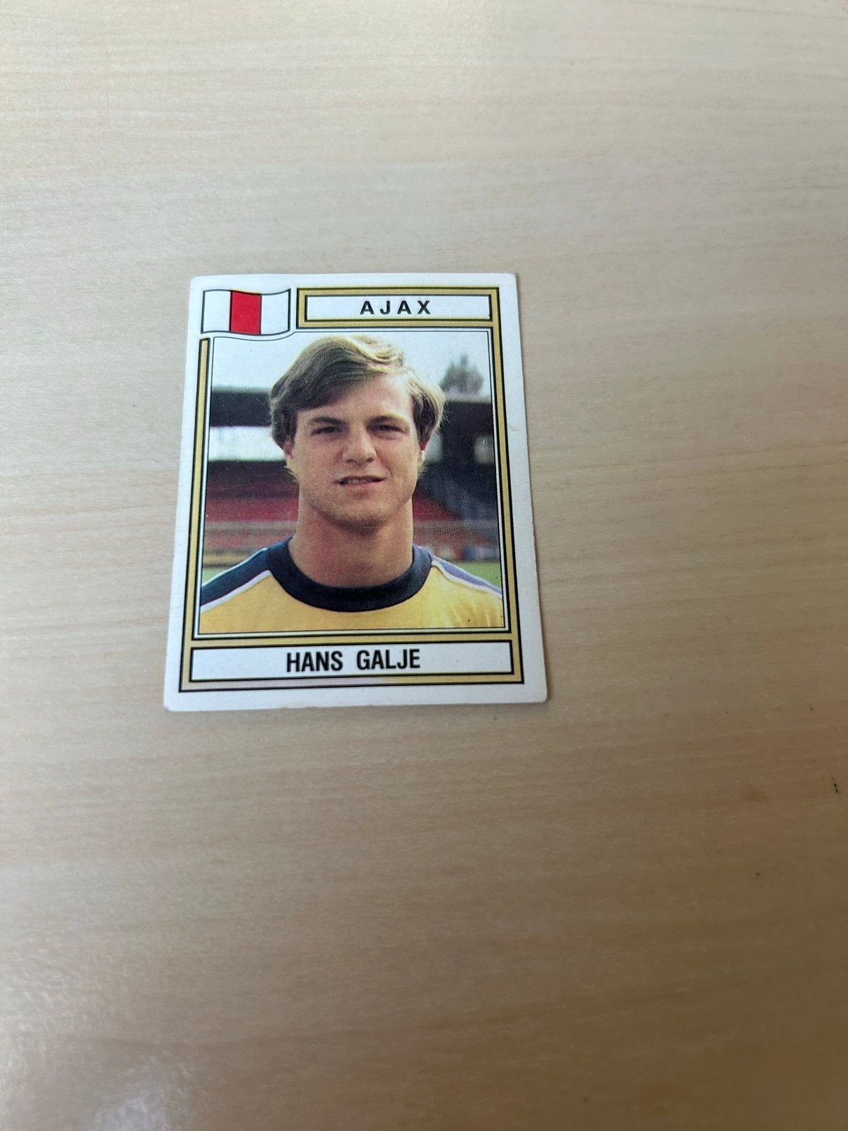Hans Galje Ajax Panini Voetbal 83 Spelerskaart, Ophalen of Verzenden, Zo goed als nieuw, Ajax, Poster, Plaatje of Sticker