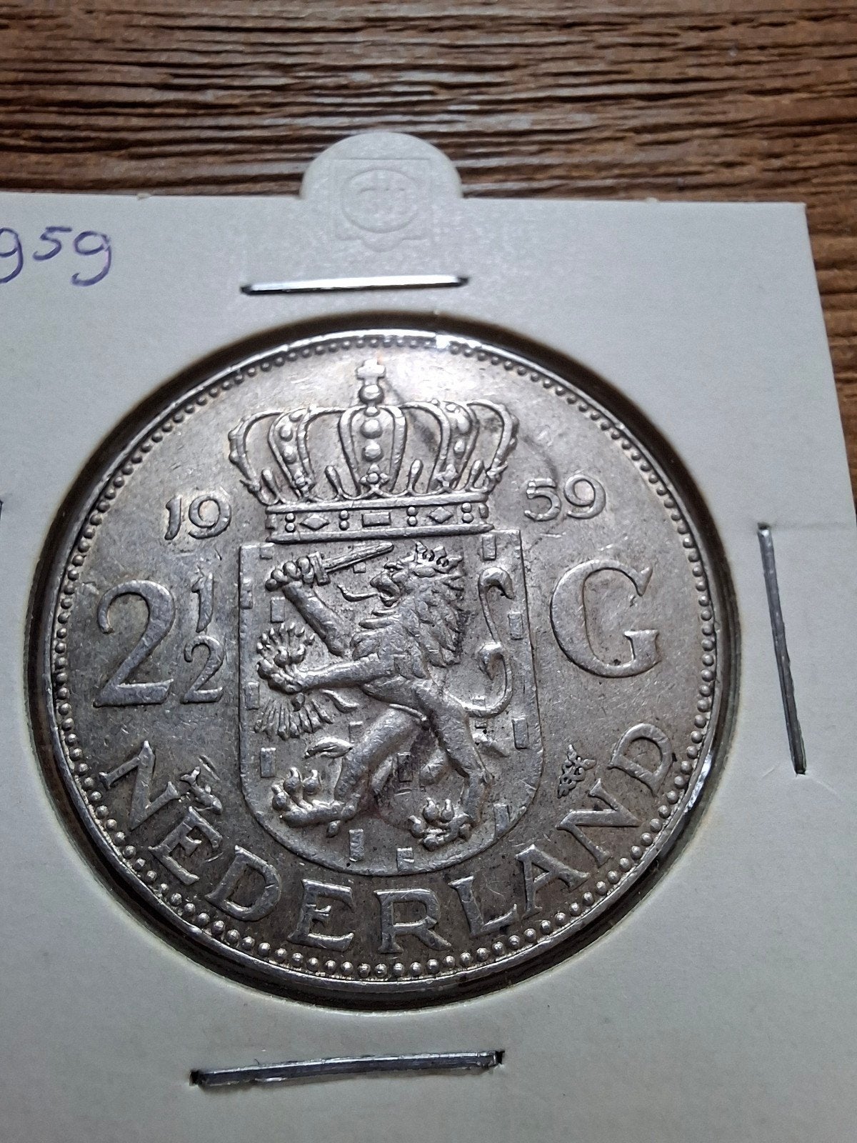 Rijksdaalder 1959, Postzegels en Munten, Munten | Nederland, Koningin Juliana, Zilver, Ophalen of Verzenden, Losse munt