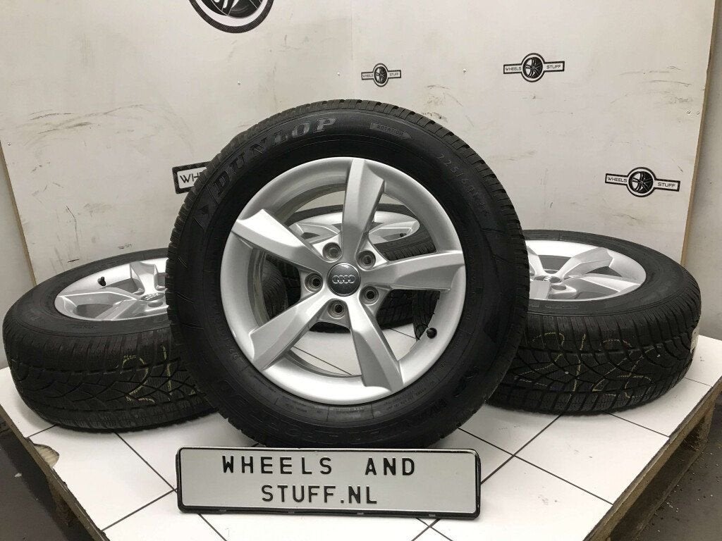 Audi A6 lichtmetaal velgen 16"inch winterbanden 5x112, Ophalen, Gebruikt, 16 inch, Banden en Velgen