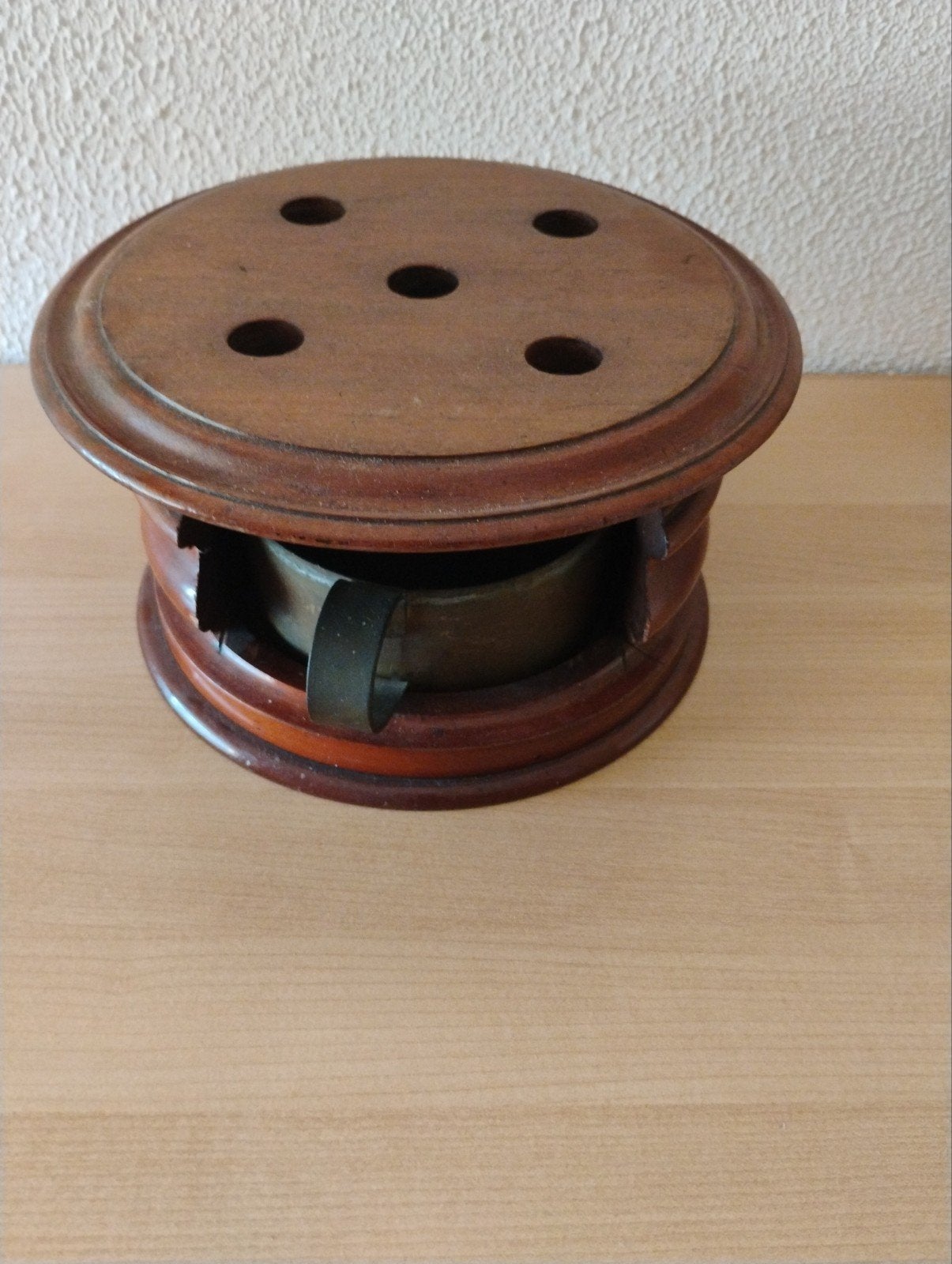 Antieke houten theewarmer / potwarmer, Ophalen of Verzenden