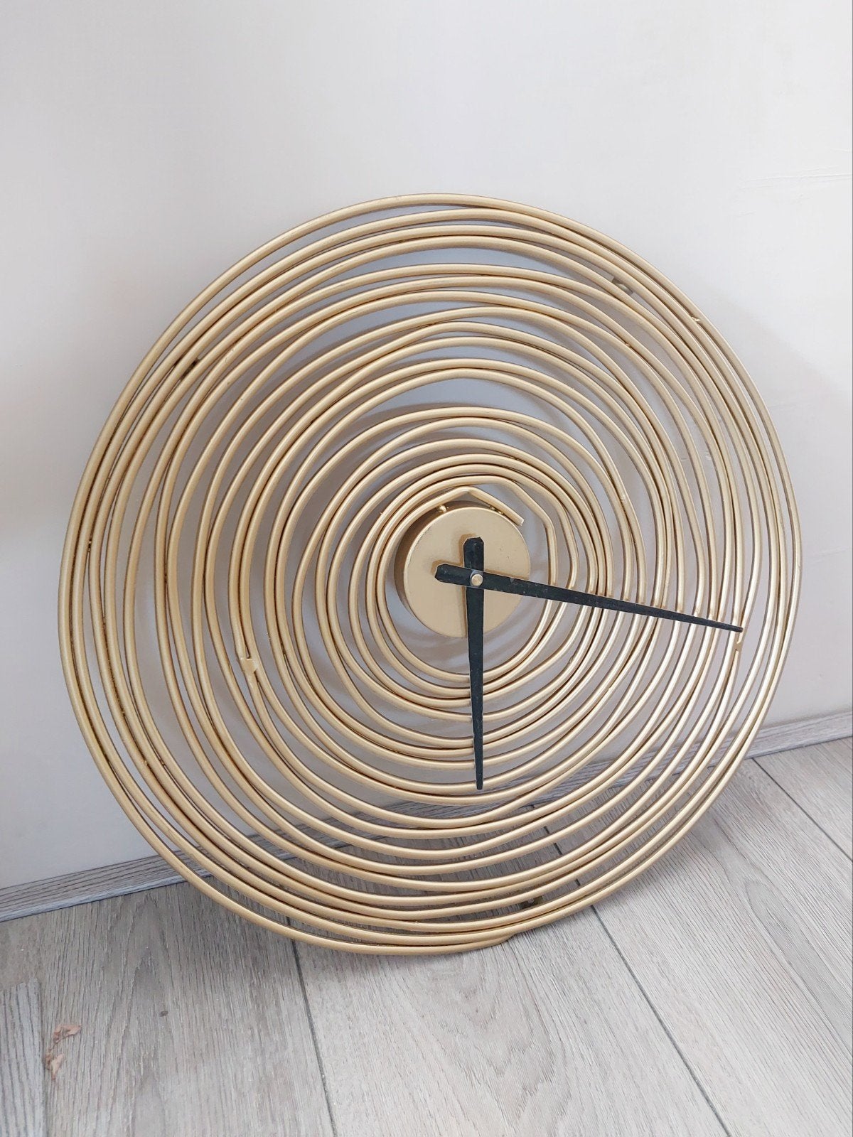 Gouden klok, Ophalen, Goud, Wandklok, Werkt op batterijen