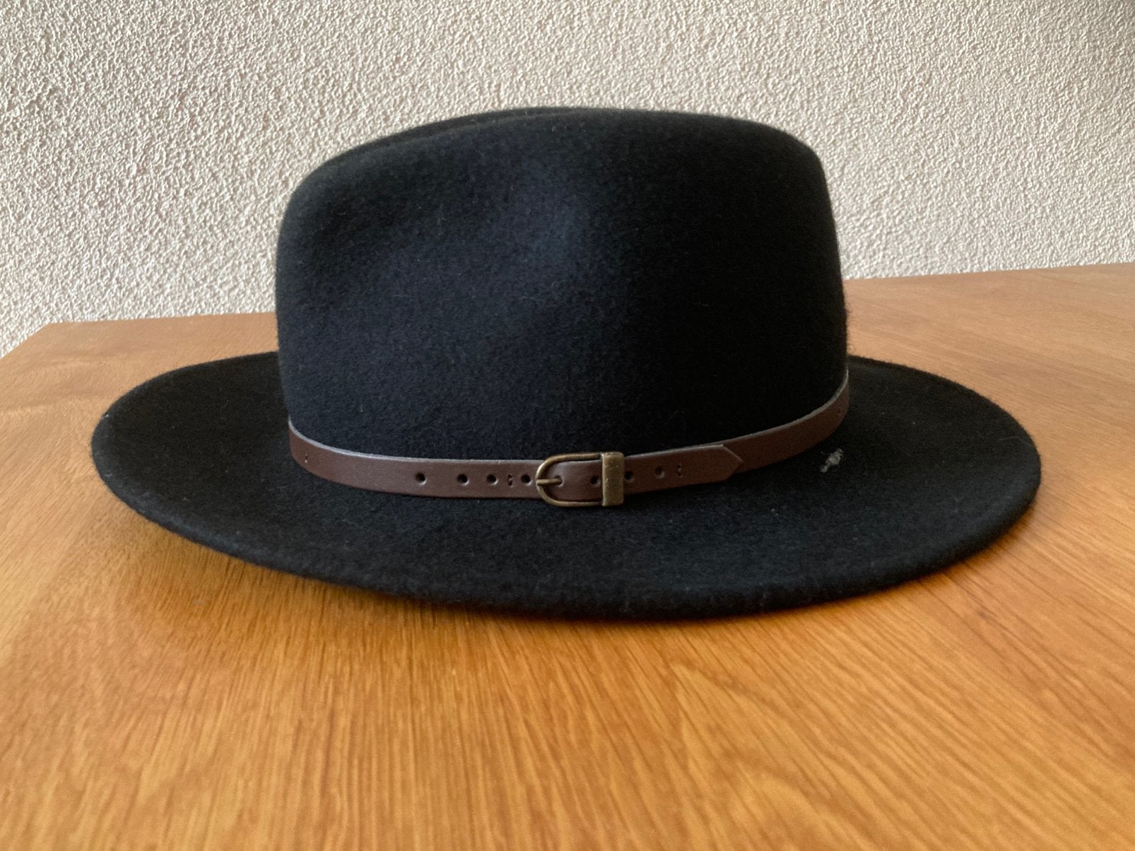 Hologramme Paris Fedora Hoed mt 55 Zwart, Made in Italy, 55 cm (S, 6⅞ inch) of minder, Hoed, Ophalen of Verzenden