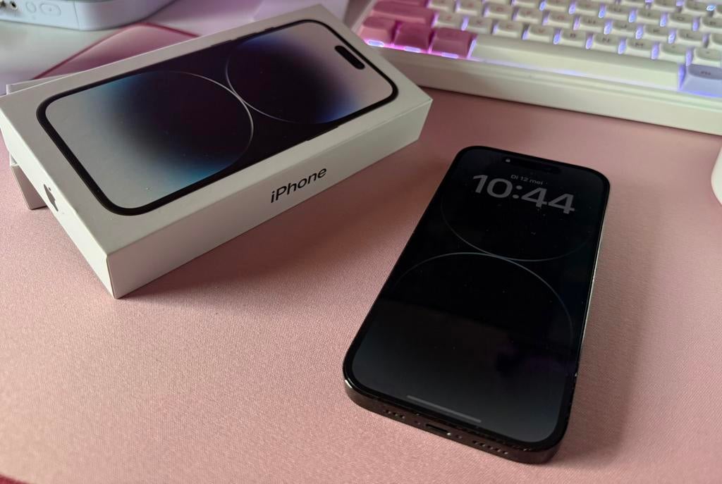Apple iPhone 14 Pro, 128GB, Space black, Telecommunicatie, Mobiele telefoons | Apple iPhone, Zwart, 78 %, Ophalen of Verzenden