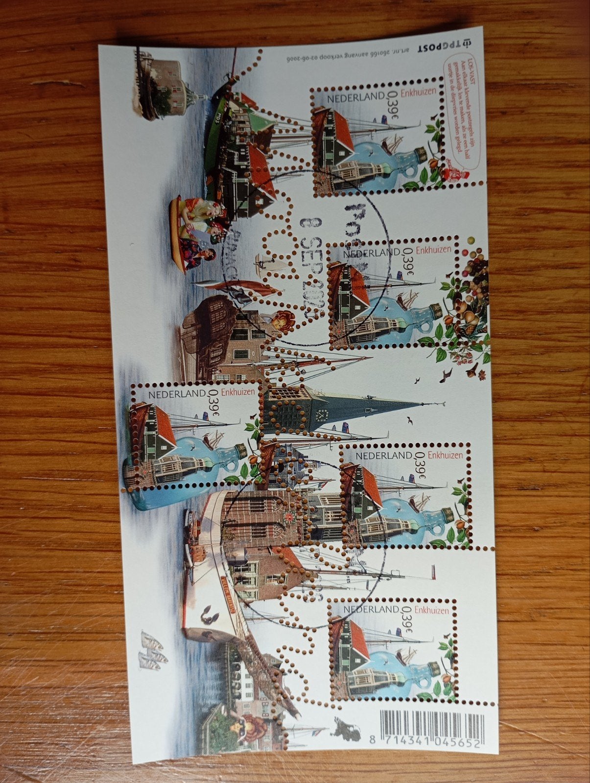 Postzegel vel  Nederland Schoonhoven, Deventer, Enkhuiz, Postzegels en Munten, Ophalen of Verzenden, Gestempeld