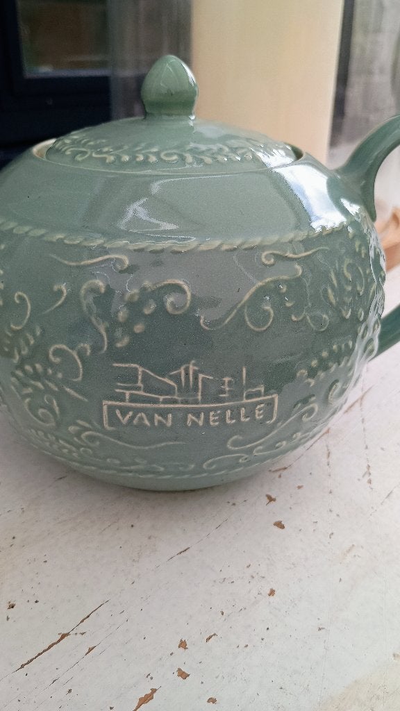 Van Nelle theepot 1956-1960 afbeelding van fabriek, Ophalen of Verzenden