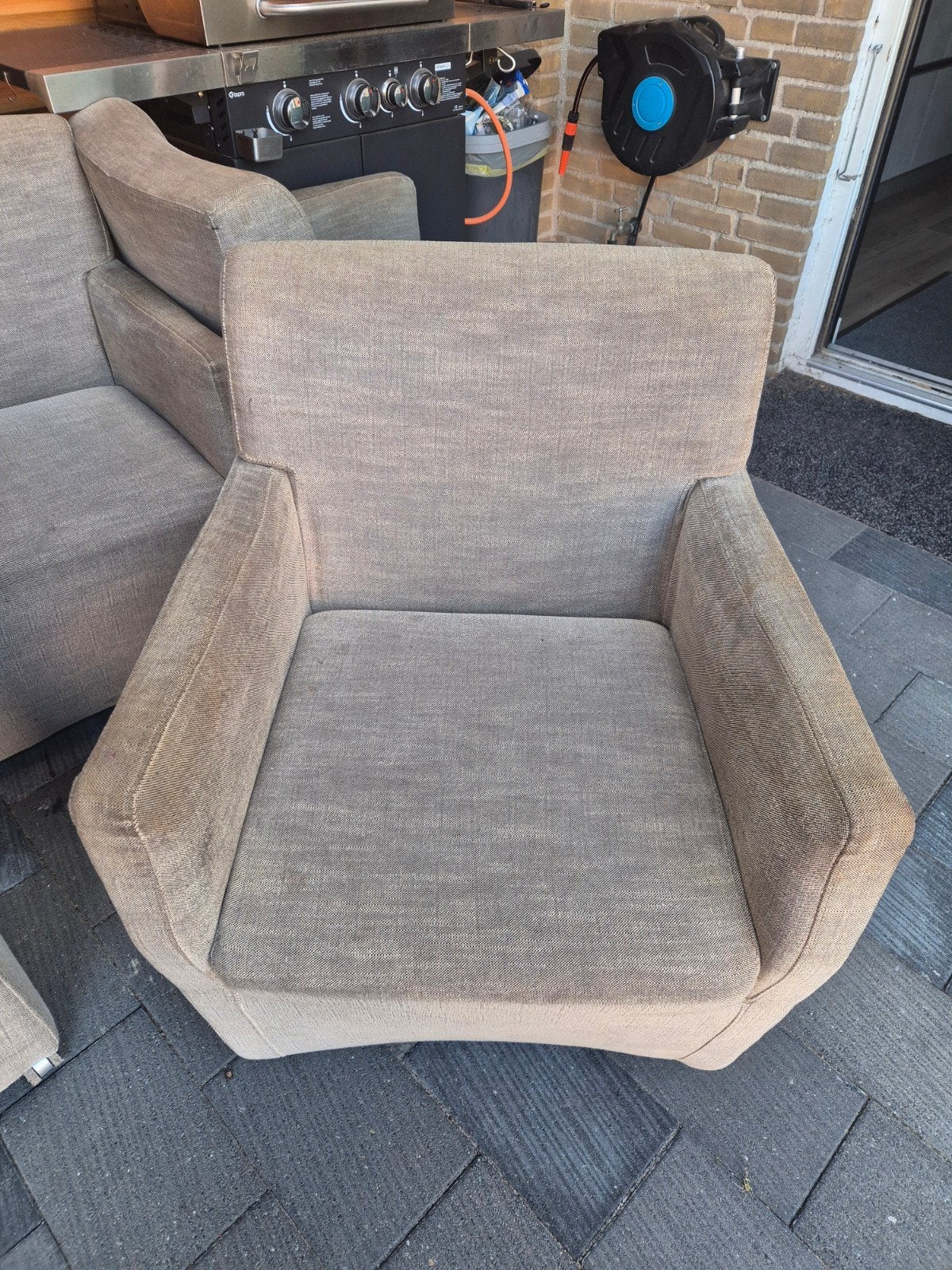 Set van 4 Mountain stoelen - Gebruikt, Ophalen, Gebruikt, Bruin, Vijf, Zes of meer stoelen