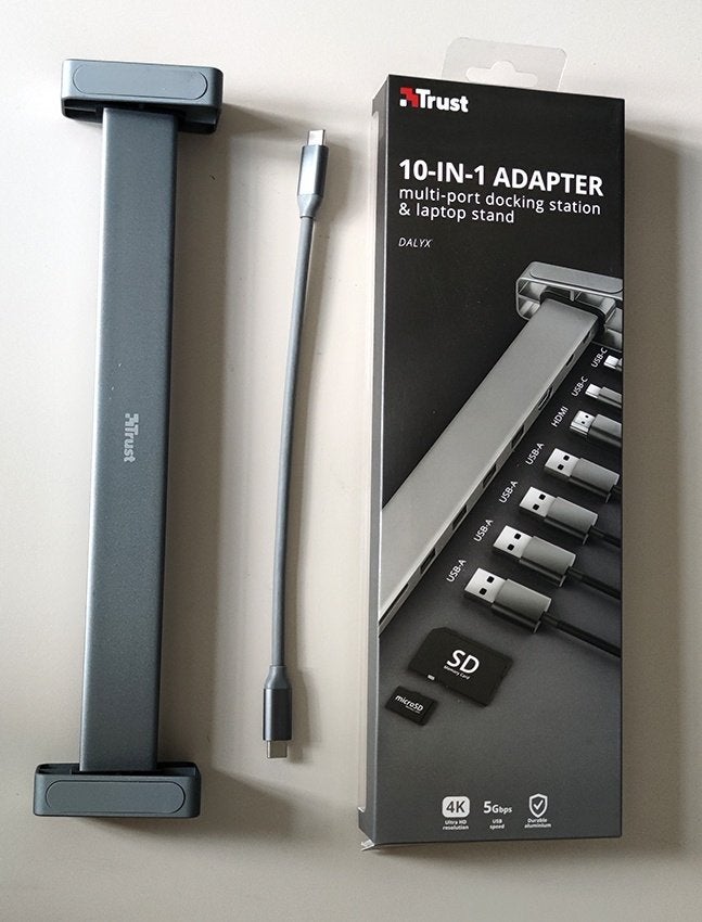 Trust 10-in-1 USB-C Docking station, multiport hub, adapter, Computers en Software, Ophalen of Verzenden, Zo goed als nieuw, Trust
