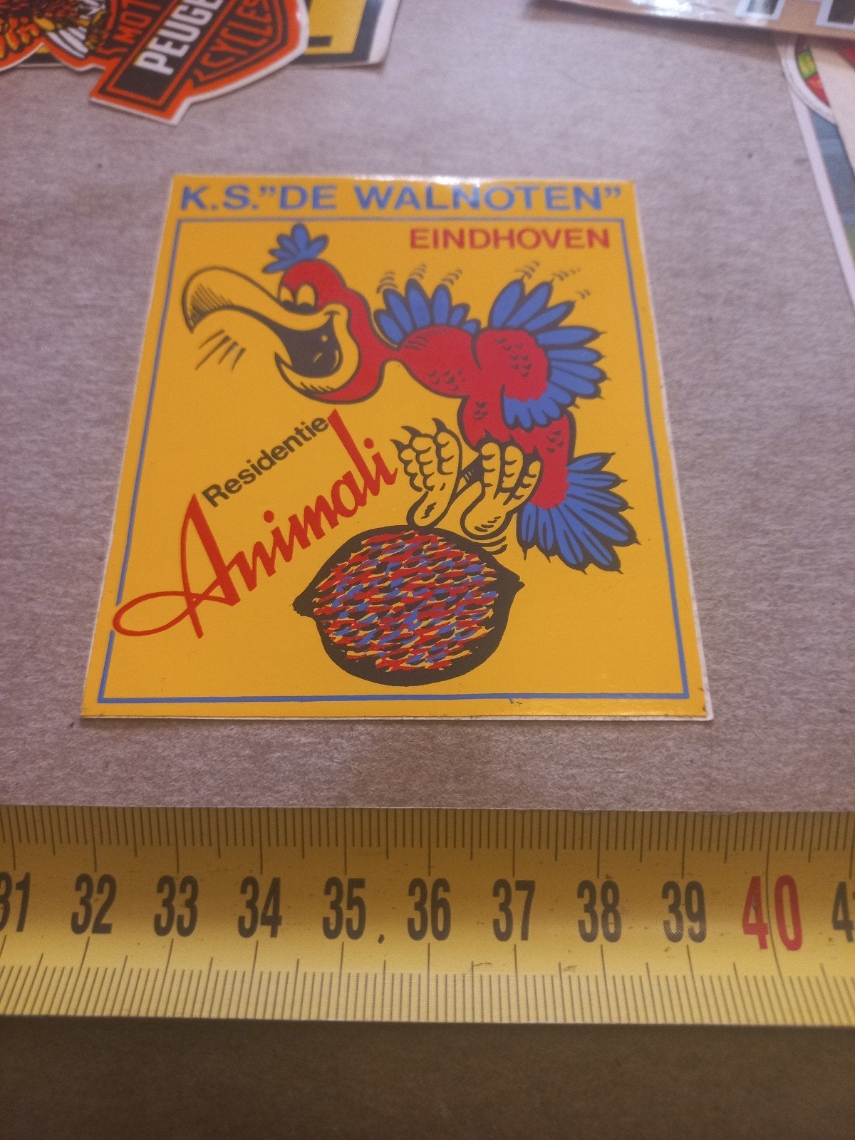 Vintage sticker K.S. "De Walnoten" Residentie Animali, Ophalen of Verzenden
