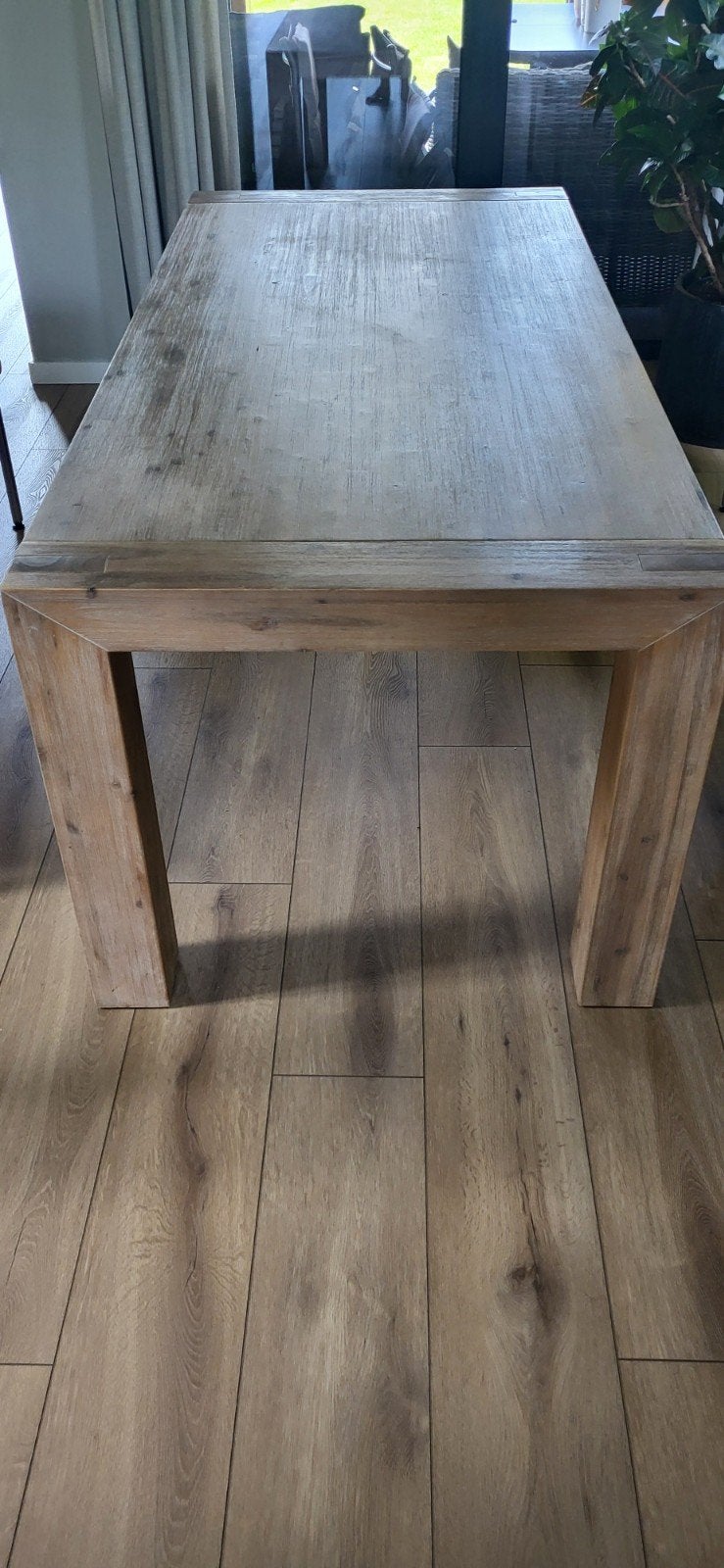 Salontafel/TV-meubel/Eettafel Salzburg Acacia White Wash, Ophalen, Landelijke en moderne white wash, Gebruikt, 50 tot 100 cm