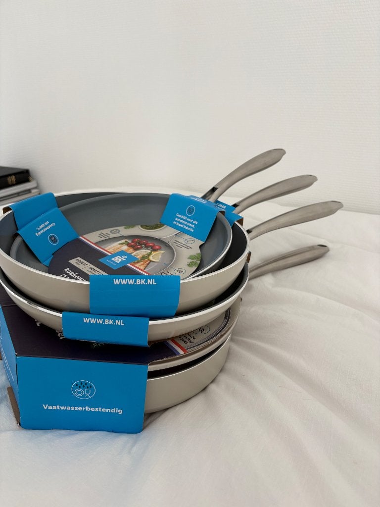 BK Smart Collectie Pannenset - Koekenpannen en Wok, Antiaanbaklaag, BK, Pannenset, Ophalen of Verzenden