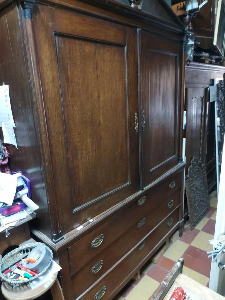Antiek brocante decoratie vintage RARITEITEN Gehouten kasten, Ophalen