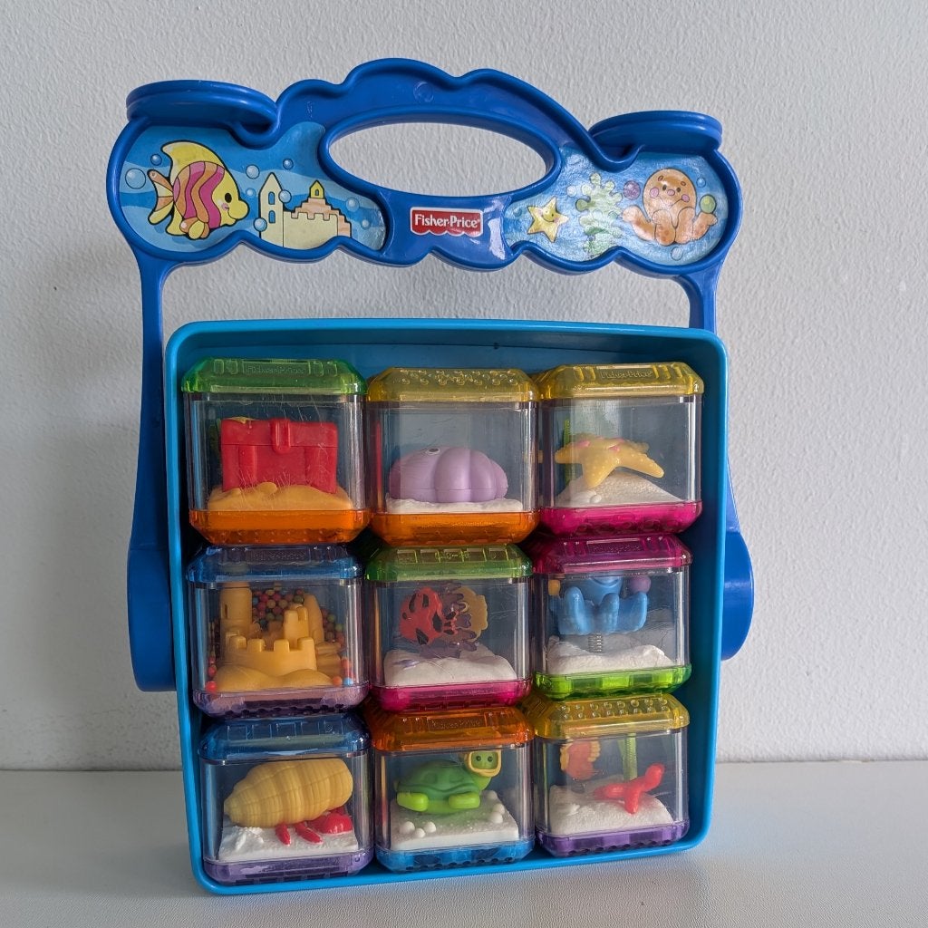 Vintage Fisher-Price Peek-a-Blocks blokken blokjes, Ophalen of Verzenden, Gebruikt, Speelset