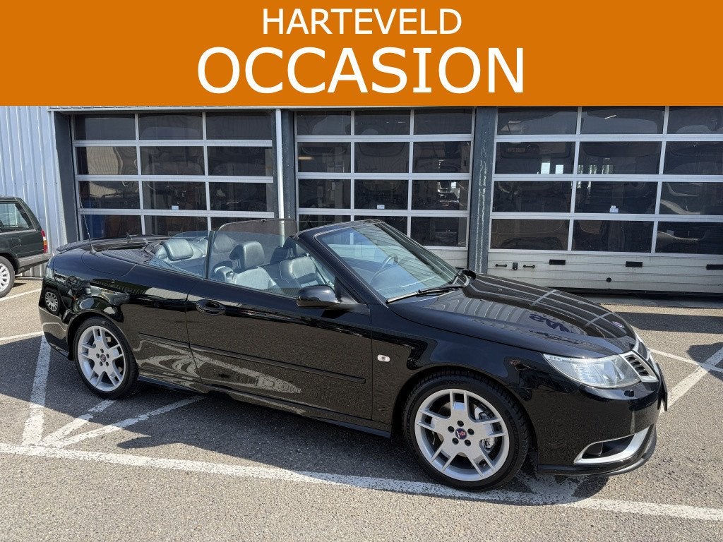 Saab 9-3 Cabrio 2.0 T Aero (bj 2009), Auto's, Voorwielaandrijving, Gebruikt, Zwart, 4 cilinders