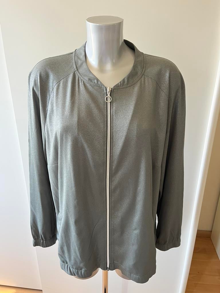 Jasje/vestje glittergroen maat 44 zgan, Kleding | Dames, Jasjes, Kostuums en Pakken, Maat 42/44 (L), Ophalen of Verzenden, Zo goed als nieuw