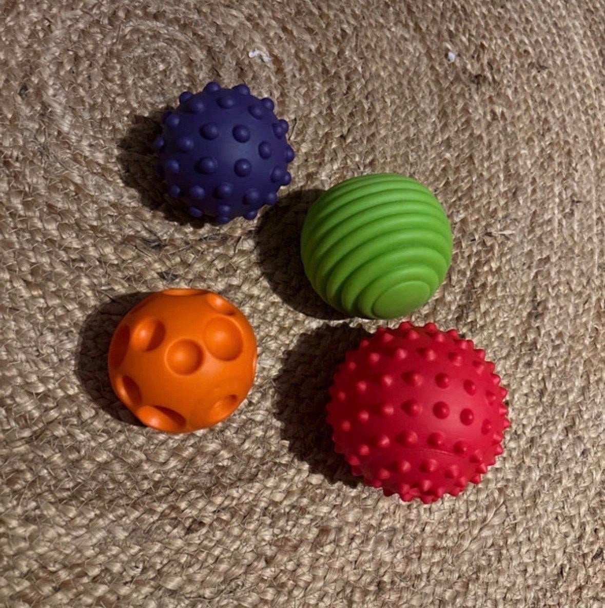 Set van 4 sensorische ballen voor baby's, Ophalen of Verzenden, Gebruikt, Overige typen