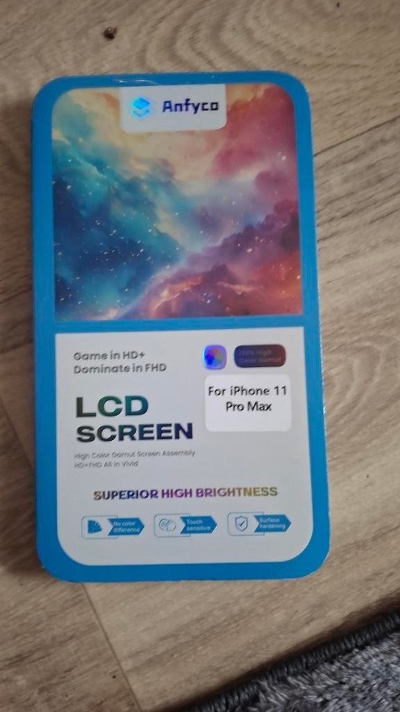 LCD SCREEN - IPHONE 11 PRO MAX, Ophalen of Verzenden, Nieuw, Zwart, Overige systemen