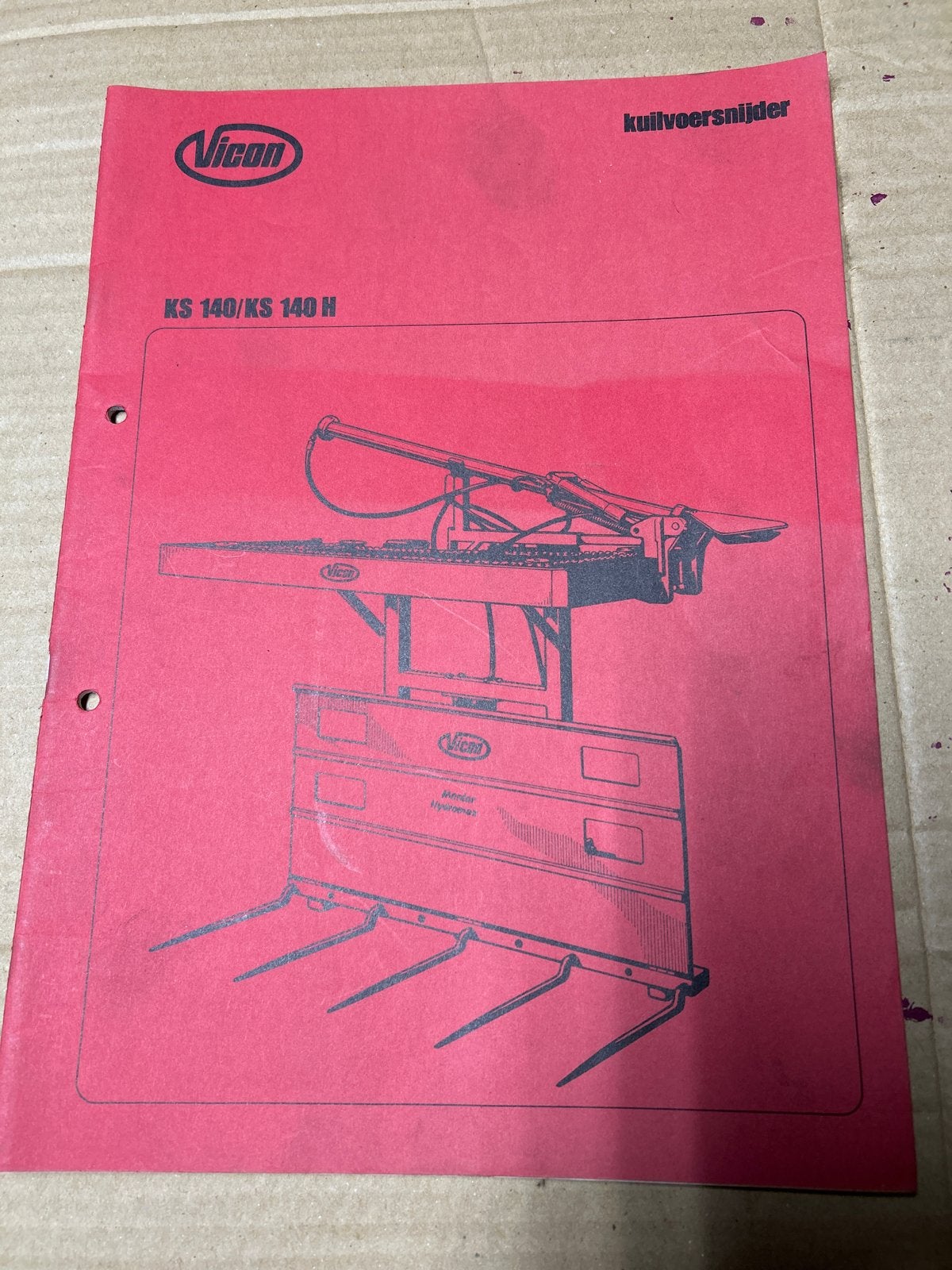 Handleiding Vicon kuilvoersnijder KS 140/ KS 140 H, Boeken, Ophalen of Verzenden, Zo goed als nieuw