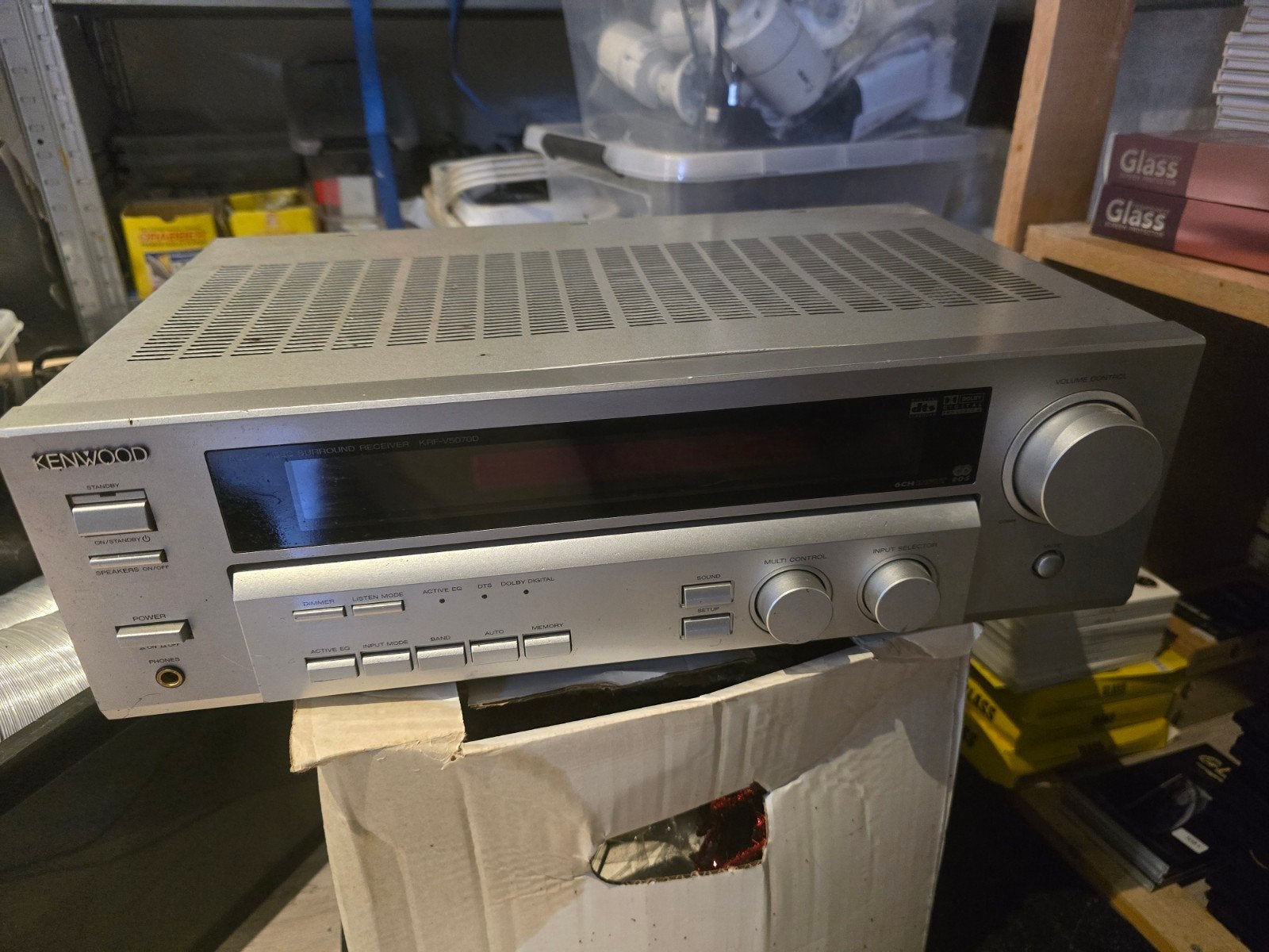 Kenwood KRF-V5070D AV Receiver - Zilverkleurig, Ophalen of Verzenden, Gebruikt, 60 tot 120 watt