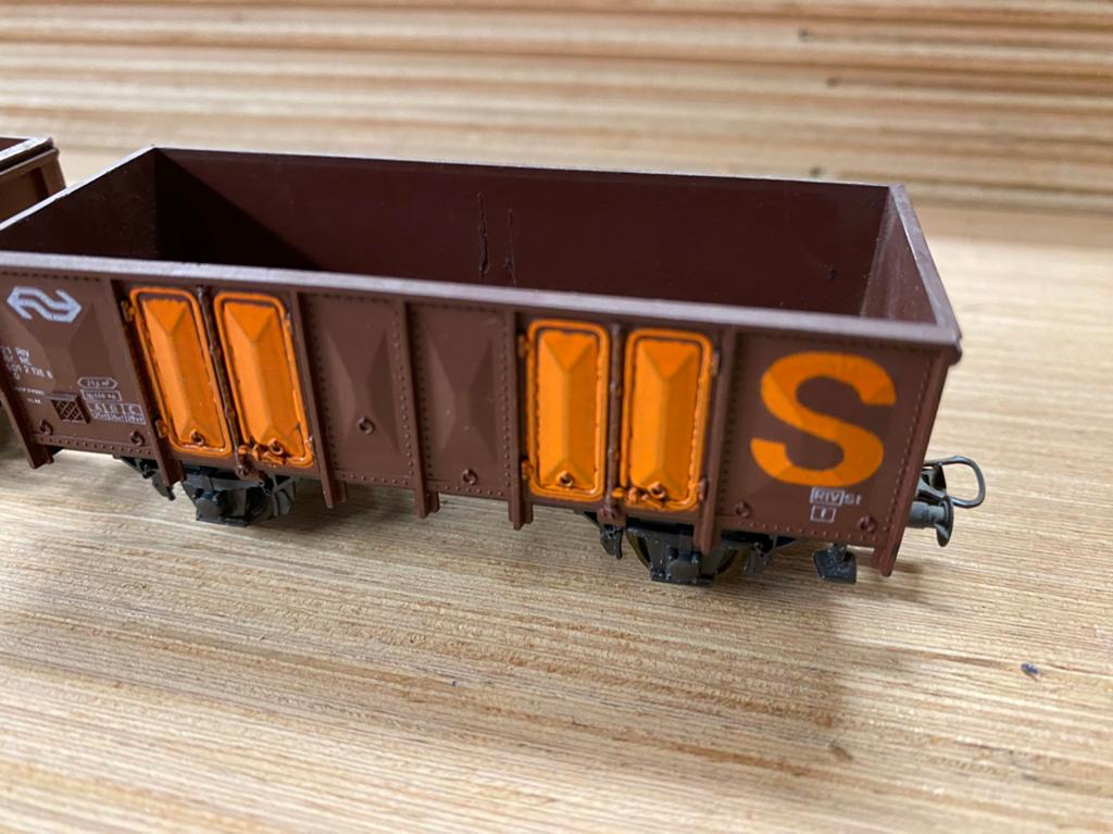Drie NS goederen wagens van Roco HO, Gelijkstroom, Wagon, Ophalen of Verzenden, Roco