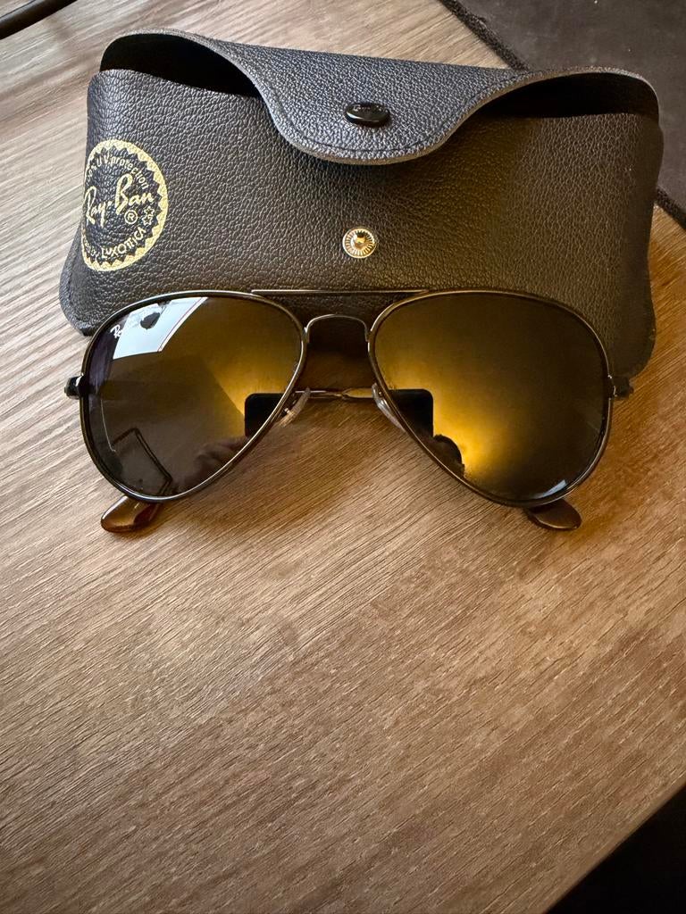 Ray-Ban Aviator Max (Polarized lens), Zonnebril, Zwart, Ophalen of Verzenden, Zo goed als nieuw