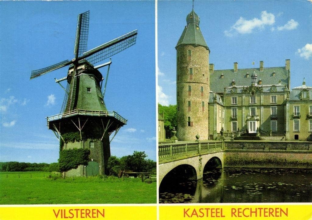 Vilsteren - Kasteel Rechteren - 2 afb - 1978 gelopen, Ophalen of Verzenden, 1960 tot 1980, Gelopen, Overijssel
