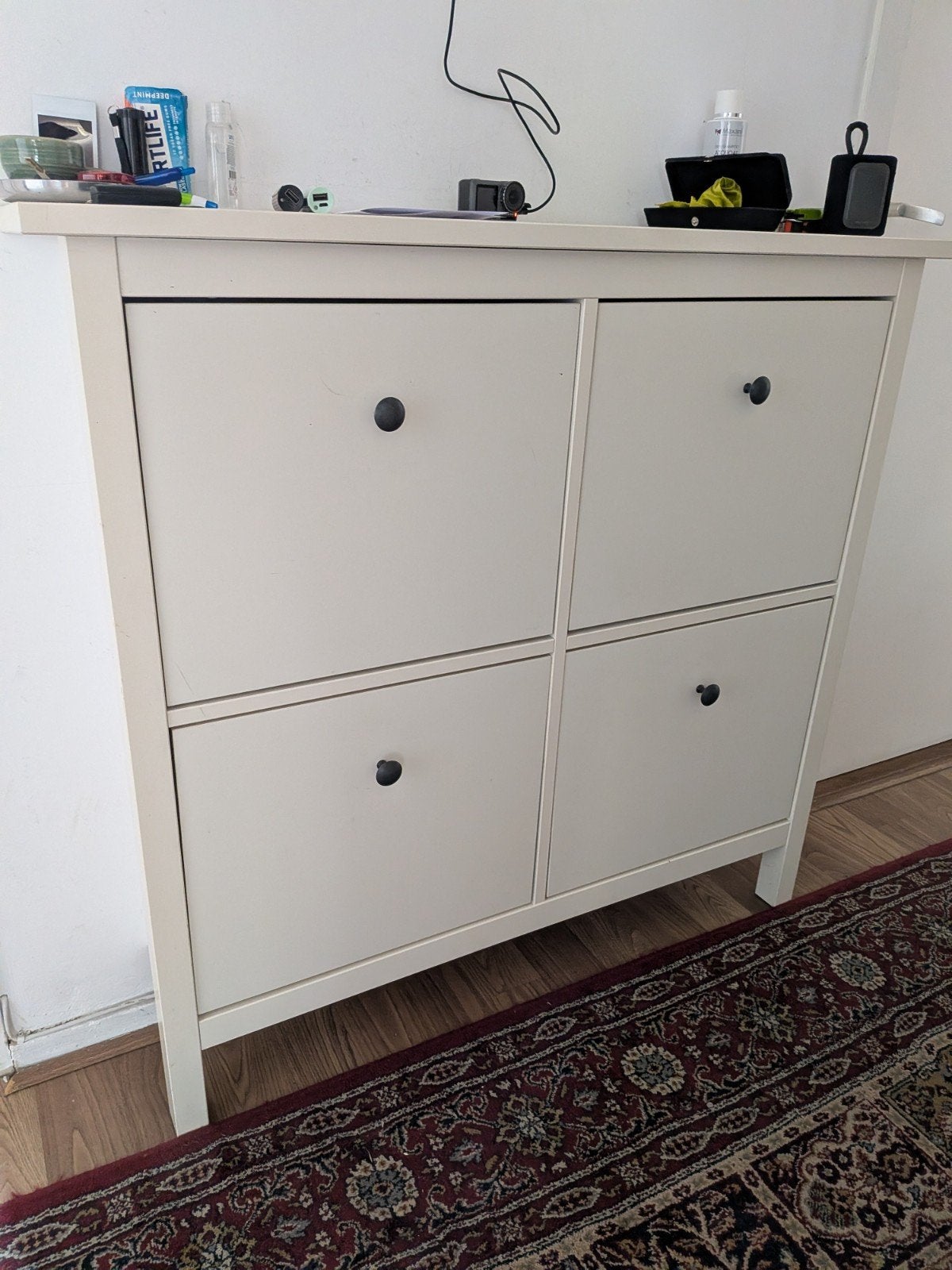 Witte schoenenkast met 4 vakken - IKEA, Ophalen, Gebruikt, Modern, Scandinavisch