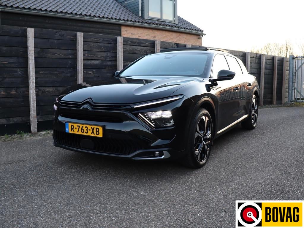 Citroën C5 X 1.6 Plug-in Hybrid 225 Shine pano, leder, adap, Auto's, Citroën, 1350 kg, Gebruikt, 4 cilinders, Zwart