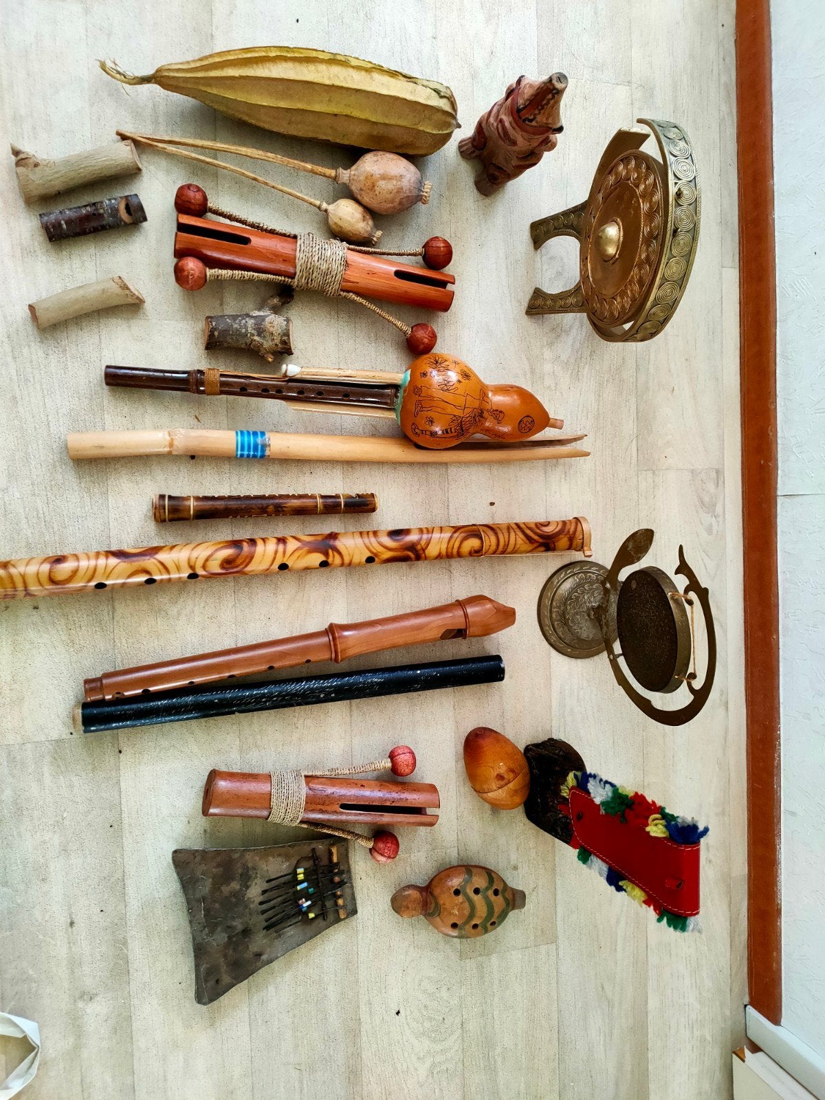 TAS VOL MUZIEK INSTRUMENTEN.  HELE TAS VOOR, Muziek en Instrumenten, Blaasinstrumenten | Blokfluiten, Ophalen