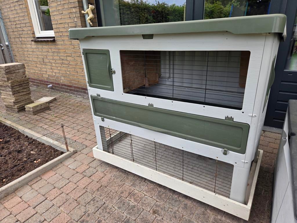 Ferplast Grand Lodge 140, Dieren en Toebehoren, Knaagdieren en Konijnen | Hokken en Kooien, Ophalen, 90 cm of meer, Konijn, Hok