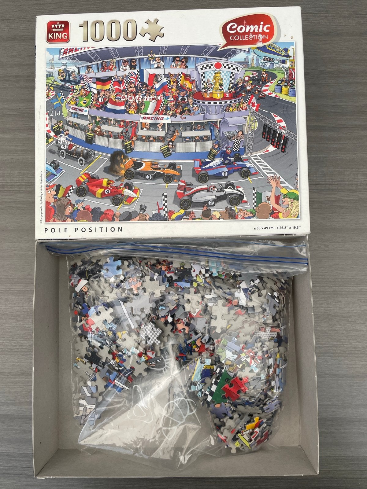 King Comic Collection Legpuzzel 1000 stukjes - Pole Position, Ophalen of Verzenden, 500 t/m 1500 stukjes, Gebruikt, Legpuzzel