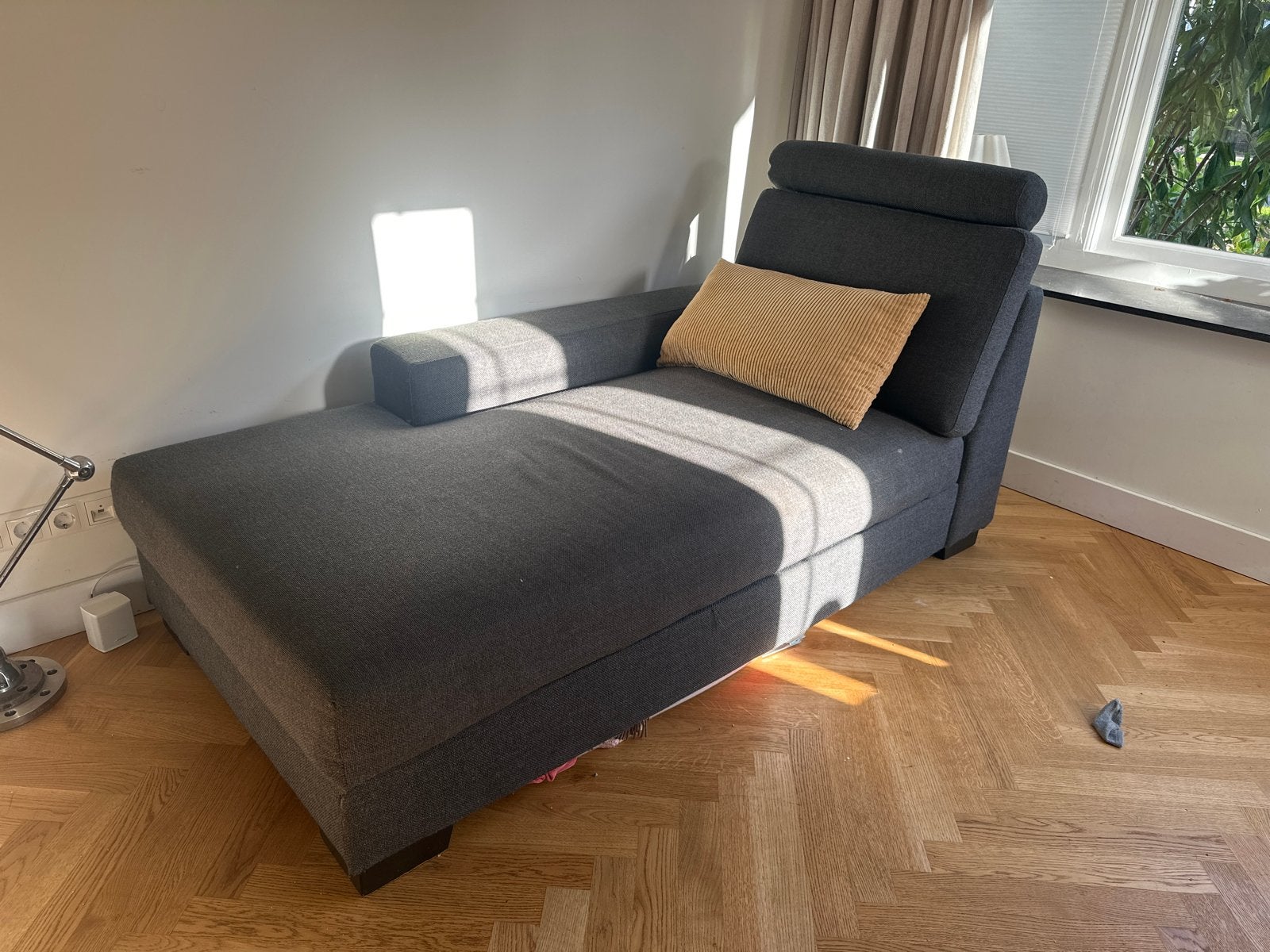 Sorvallen Ikea bank (driezits) met chaise longue, Ophalen, Gebruikt, Eenpersoons, Minder dan 150 cm