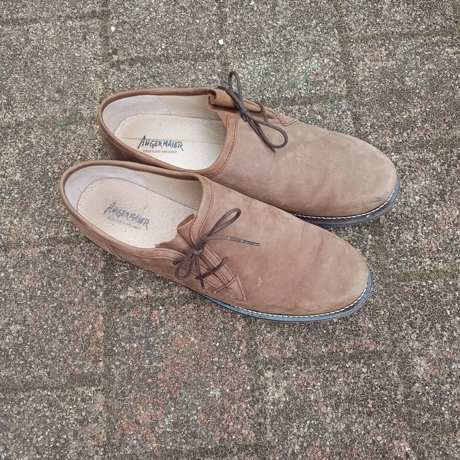 Haferlschuhe 46 trachten schoenen  zgan Angermaier leer, Ophalen of Verzenden, Zo goed als nieuw, Angermaier