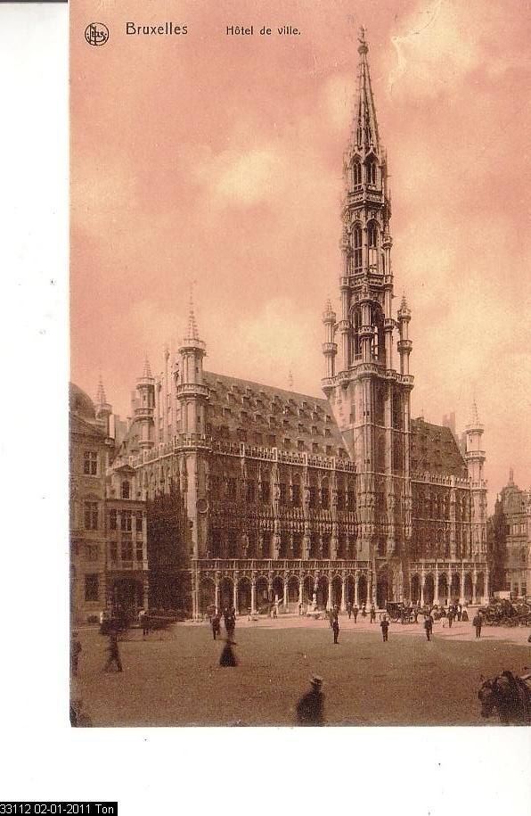 Ansichtkaart 	Brussel	Stadhuis, Verzenden, 1920 tot 1940, Ongelopen, Brussel (Gewest)