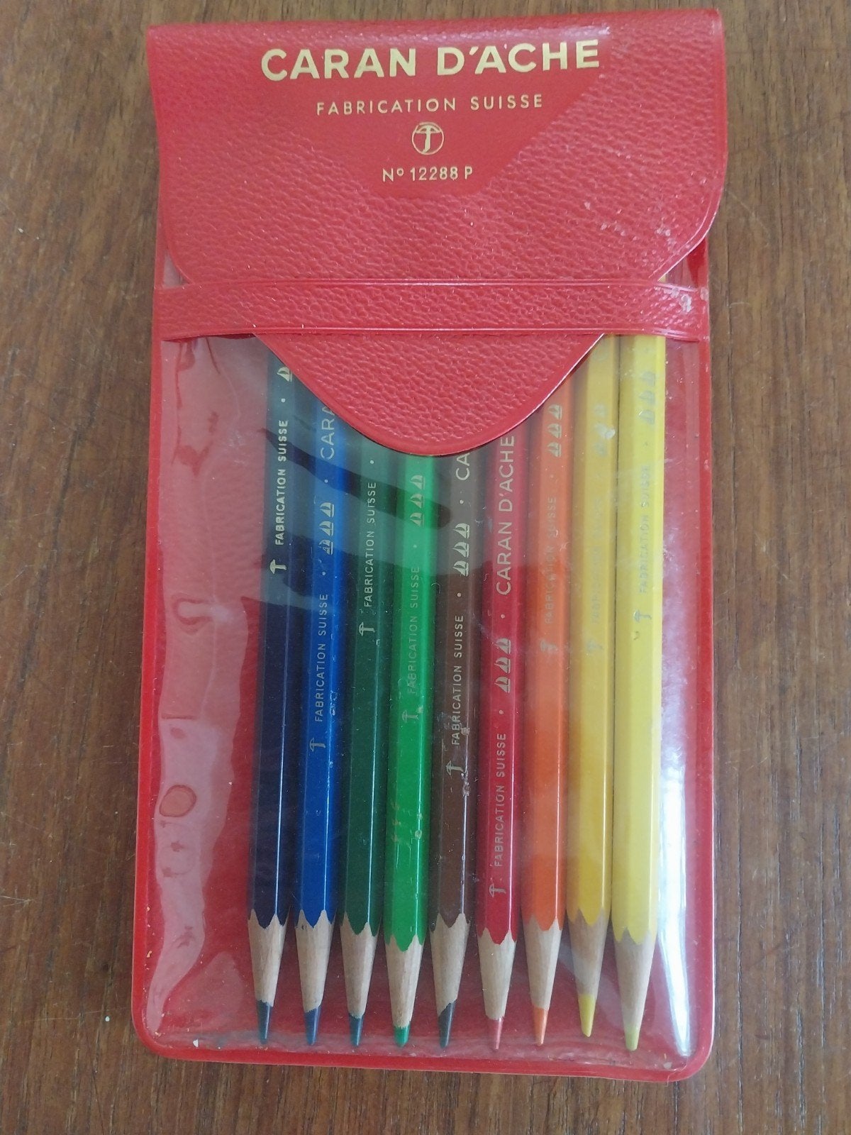 Plastic Hoesje met Kleurpotloden Caran d'Ache Tante Brocante, Ophalen of Verzenden, Gebruikt