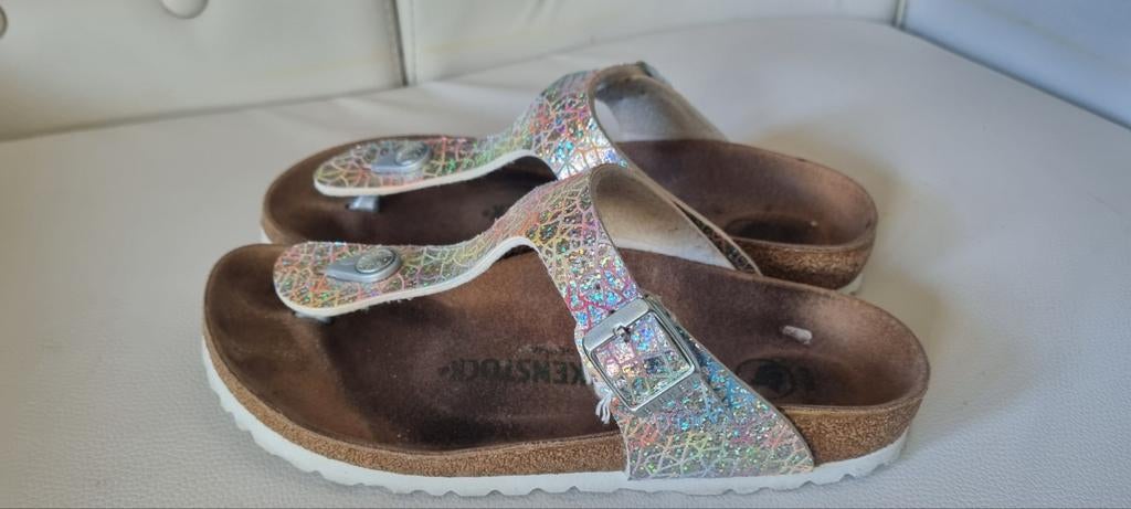 Birkenstock slippers sandalen met glitter maat 36, Ophalen of Verzenden