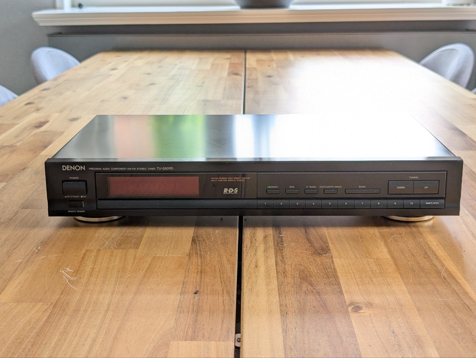 Denon TU-580RD Tuner - Erg netjes!, Ophalen of Verzenden, Zo goed als nieuw, Analoog