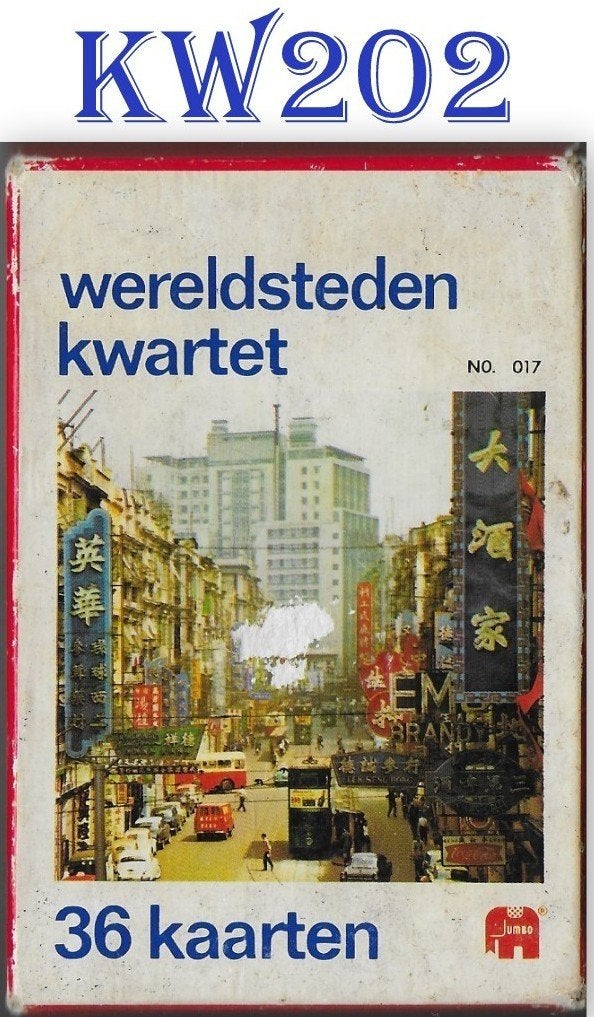 KW202 Jumbo Wereldsteden kwartet spel, Ophalen of Verzenden, Gebruikt, Kwartet(ten)