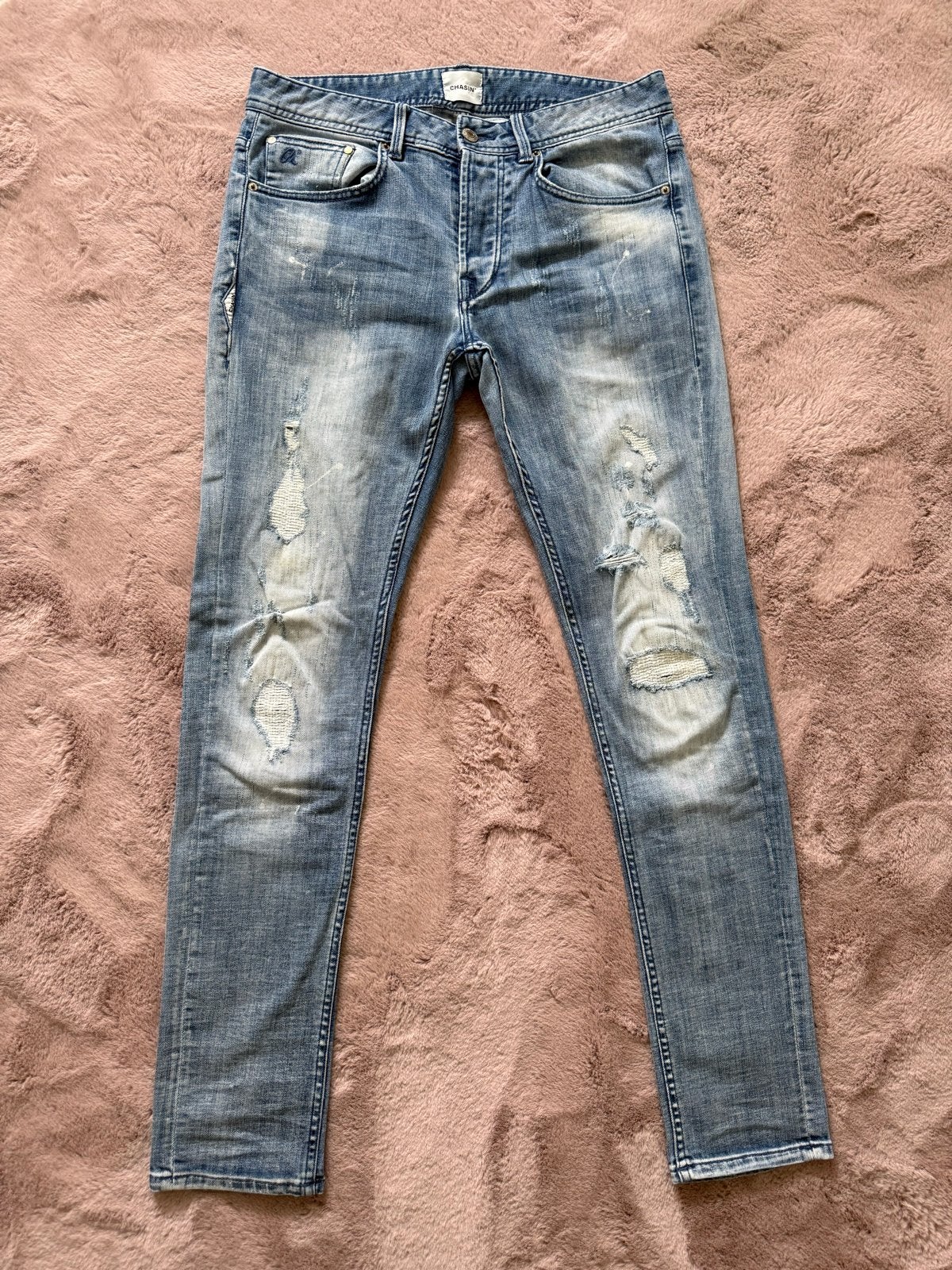 Chasin' Ego Slim Fit Jeans W31/L32, Ophalen of Verzenden, Gedragen, Blauw, W32 (confectie 46) of kleiner