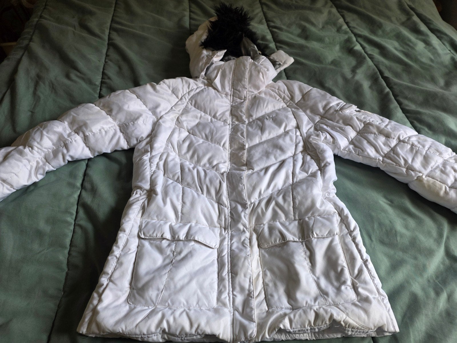 Winter Nike jas maat L, Ophalen of Verzenden, Zo goed als nieuw, Maat 38/40 (M), Wit