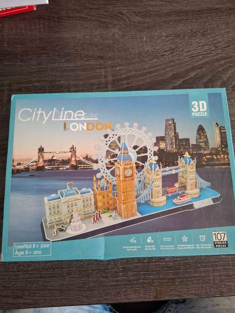 CityLine 3D Puzzel Londen - 107 Stukjes, Ophalen of Verzenden