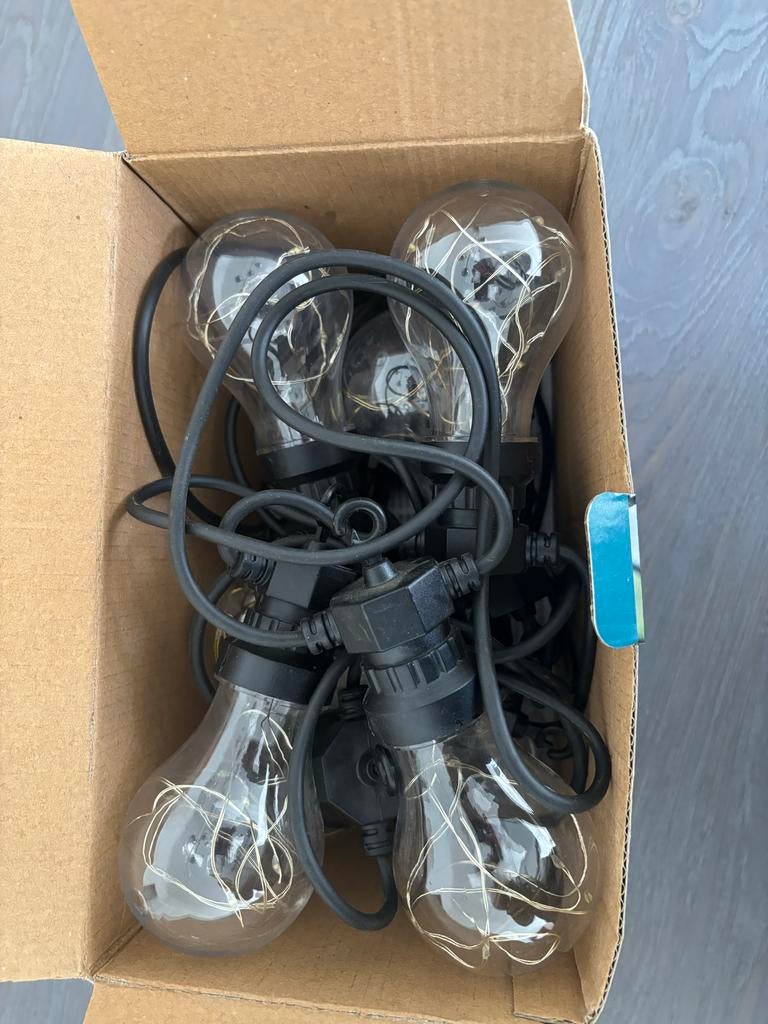 Buiten lichtsnoer met 10 LED lampjes, Kunststof, Minder dan 50 watt, Overige typen, Ophalen of Verzenden