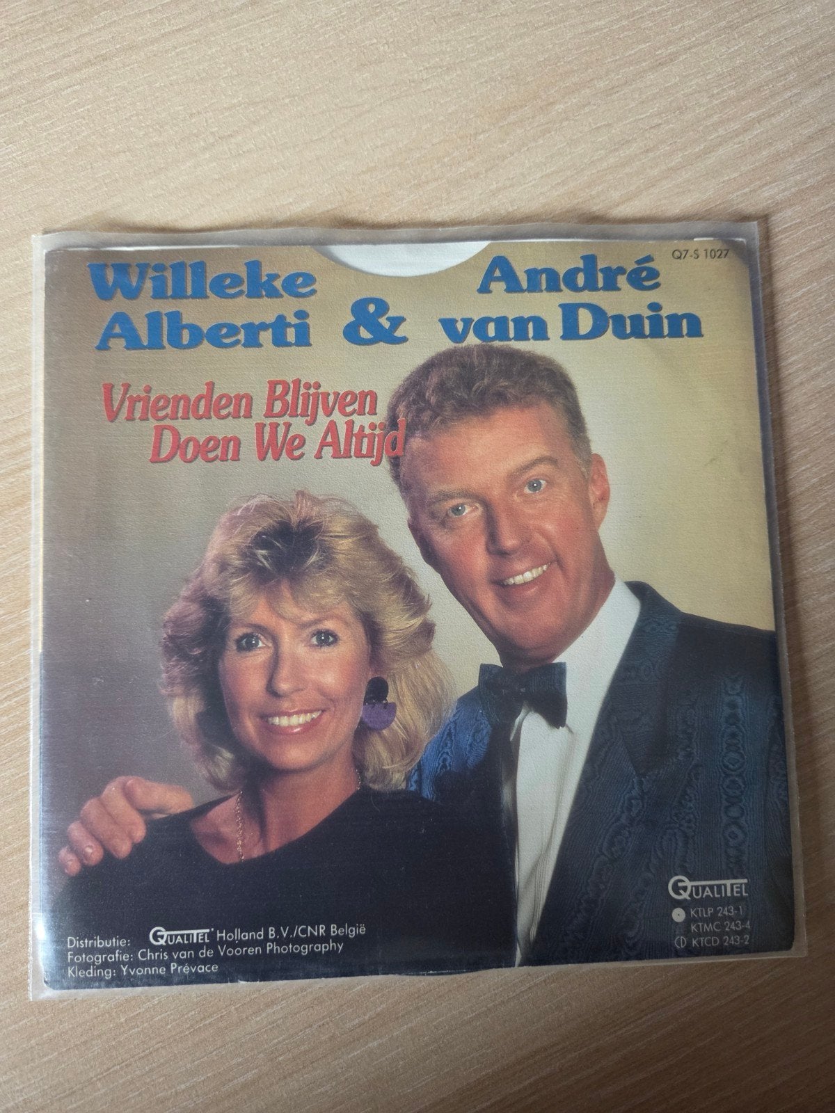 Willeke Alberti & André van Duin - Vrienden Blijven (Single), Gebruikt, 7 inch, Ophalen of Verzenden, Overige typen
