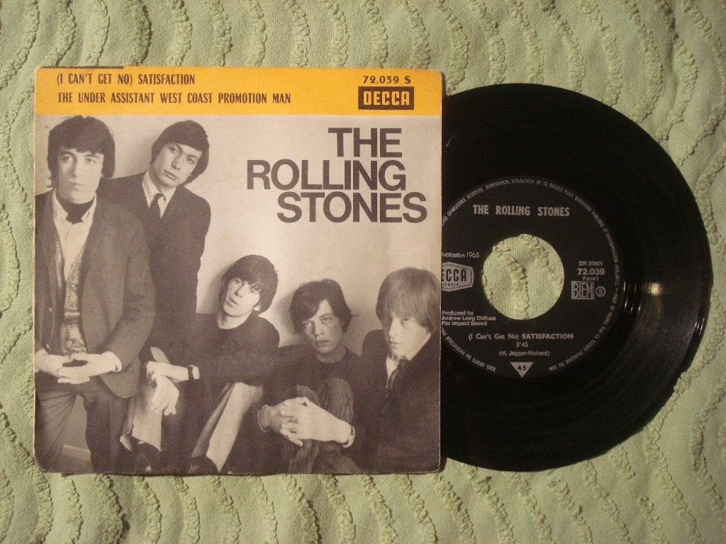 Rolling Stones 7" Vinyl: ‘Satisfaction’ (Frankrijk) jukebox, Ophalen of Verzenden, Gebruikt, 7 inch, Rock en Metal