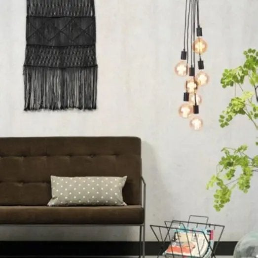 It’s about RoMi hanglamp Oslo (incl. peertjes), Ophalen, Zo goed als nieuw, Metaal, E27 (groot)