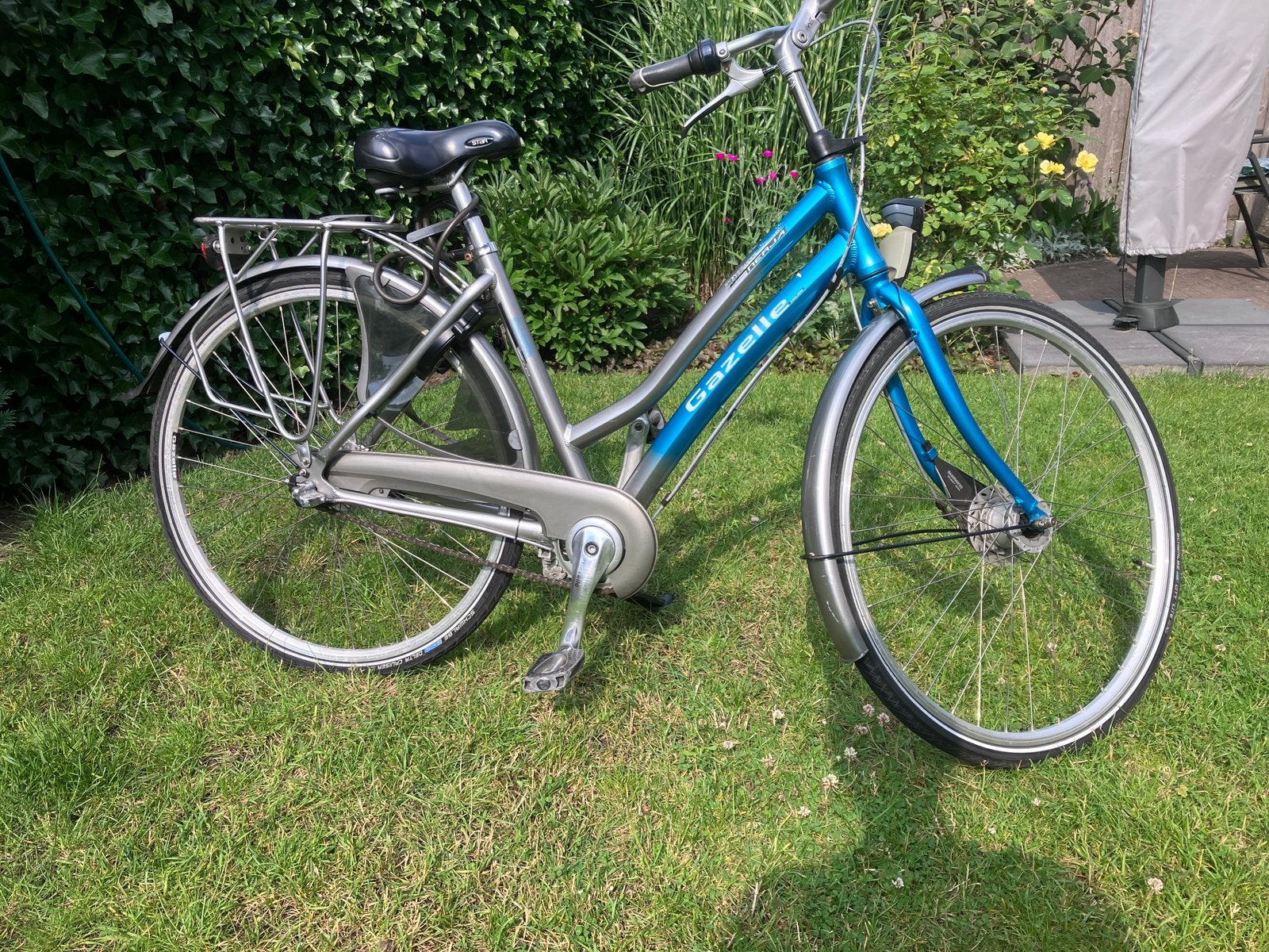 Damesfiets schoolfiets/zwarte crossfiets /stationfiets, Fietsen en Brommers, Ophalen, Gebruikt, Versnellingen, 50 tot 53 cm