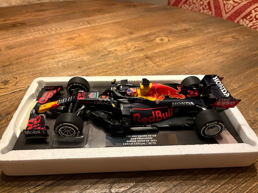 Max Verstappen RB16B Zandvoort 20211:18 shaalmodel., Ophalen of Verzenden, Nieuw, Formule 1