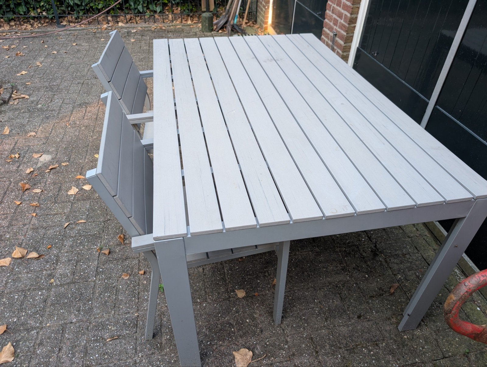 Ikea Falster tuintafel met 1x stoel, Tuin en Terras, Tuinsets en Loungesets, Ophalen, Gebruikt, Aluminium, Stoel