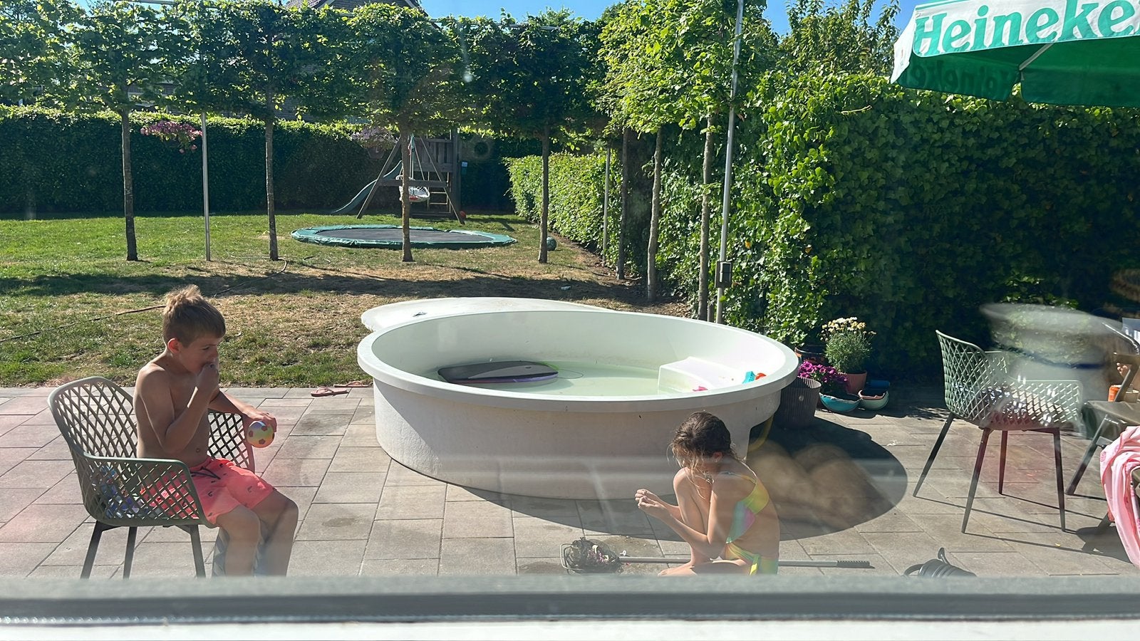Polyester zwembad rond 2,50 x 50, Tuin en Terras, Gebruikt, Overige typen, Rond, Ophalen of Verzenden