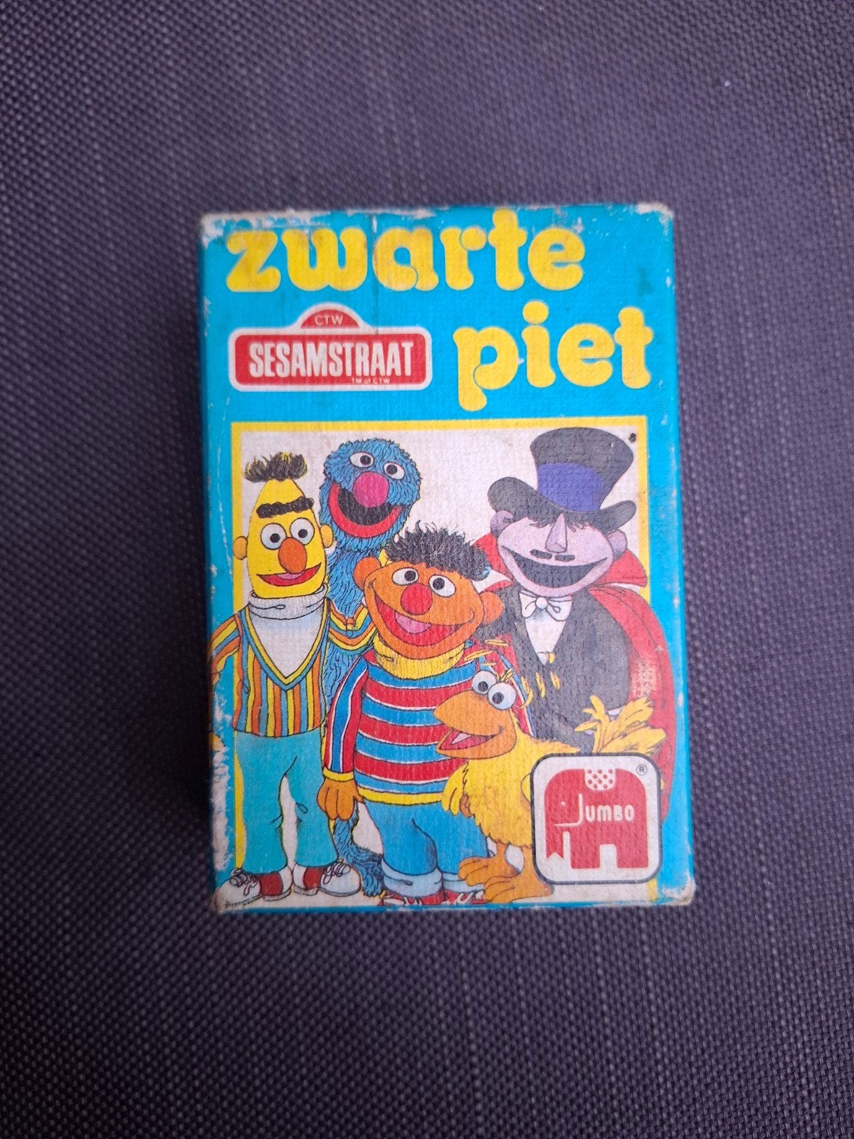 Vintage Zwarte Piet kaartspel Sesamstraat Jumbo, Een of twee spelers, Ophalen of Verzenden, Gebruikt, Jumbo